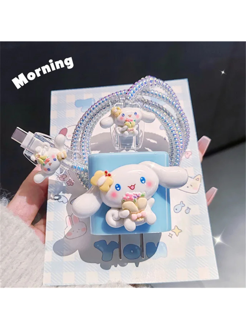 Cinnamonroll Hello Kitty iPhone CHarger Protector P11